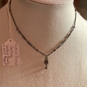 Bettina Duncan Sterling Smokey Quartz and Pearl necklace